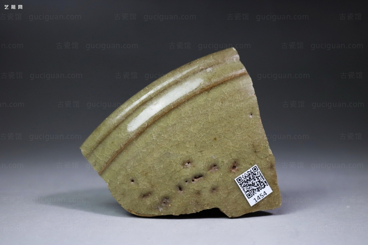 宋代 官窑 汝窑 黄釉 冰裂纹  古瓷片 古瓷标本 古陶瓷 鉴定 收藏 评估 拍卖 交易