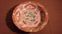 19000古九谷_九谷焼_赤絵_飯田屋_宮本窯_輪華鉢_龍紋_角福