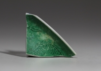 【御瓷】清雍正绿釉暗刻龙纹瓷碗 N.7068