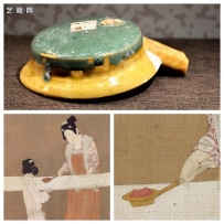 &#65279;唐代长沙窑  青绿釉熨斗|北京故宫